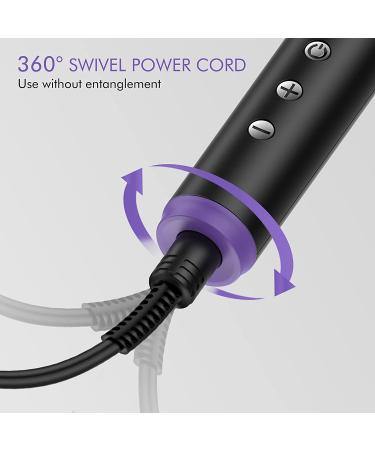Hastar Enhanced Negative Ion Hair Straightener Brush - 6 Temperature Modes, Fast Heating LED Hot Comb (Purple) - Buy Online on GoSupps.com
