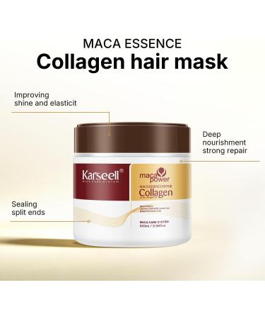Karseell Coffret de Soins Capillaires Collagen Masque Cheveux + Shampooing Volumateur +Apr s-Shampoing Kits de Voyage pour Tous Types de Cheveux - Buy Online on GoSupps.com