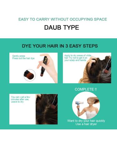20ml Disposable Hair Dye Pen - Instant Dark Brown Hair Coverage for Men & Women | Unisex Hair Color Solution - Buy Online on GoSupps.com