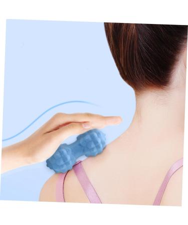 Tovinanna Double Massage Foot Balls - Silicone Acupuncture Gauge for Muscle Relief | Fitness & Yoga Tool - 15x6cm Blue - Buy Online on GoSupps.com