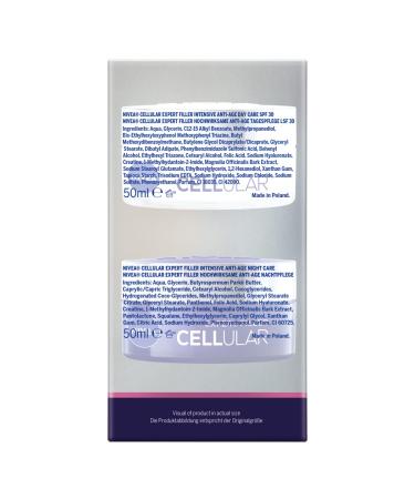 NIVEA Cellular Expert Filler Day & Night Care Cream - Anti-Aging Hyaluronic Acid & Folic Acid 50ml - Hydrating Replenishment & Anti-Wrinkle Treatment - Buy Online on GoSupps.com