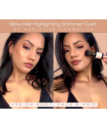 Addictive Cosmetics Glow Up! Oil-Free Mineral Shimmer Powder - Highlighter and Bronzer for Face, Body, and Hair - Vegan & Cruelty-Free - Buy Online on GoSupps.com