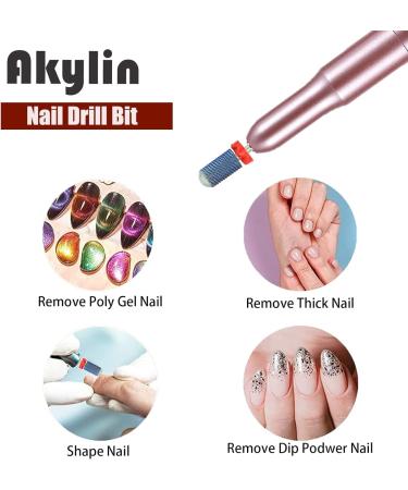 Akylin Carbide Nail Drill Bits - 3/32 Fast Remove for Acrylic/Hard Gels Smooth Round Top for Manicure Pedicure Cuticle Gel Polishing Salon Bits-Left and Right Hand(Fine) Fine-F Type-C - Buy Online on GoSupps.com
