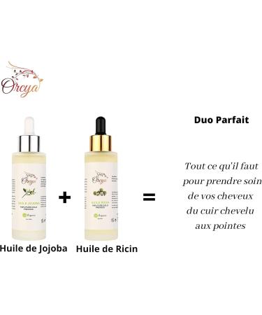 CASTOR OIL + JOJOBA OIL ORGANIC COLD PRESSED - 100% NATURAL REGULATING HAIR - LASHES - BEDS NAILS DEEP Nourishes Skin Face & Body 2 x 60 ml - Buy Online on GoSupps.com