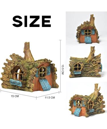 FAZ Hongfa Betta Holzhaus Aquarium Decorations & Hiding Caves for Small & Medium Fish | Premium Resin Ornament - Buy Online on GoSupps.com