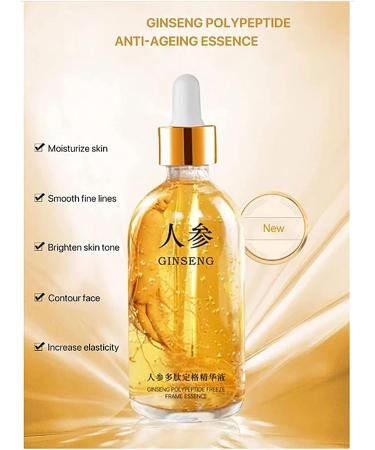 Ginseng Gold Polypeptide Anti-Ageing Essence Ginseng Serum-Ginseng Anti-Wrinkle Essence Ginseng Anti Ageing Serum For Tightening Sagging Skin Reduce Fine Lines (2PCS) - Buy Online on GoSupps.com
