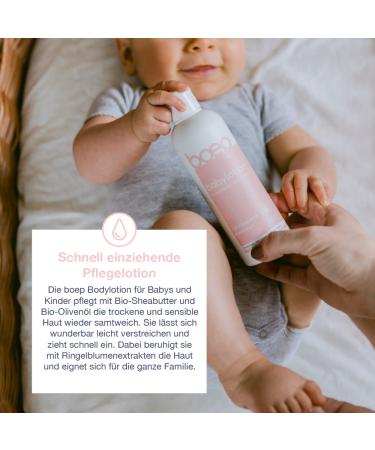 Boep Body Lotion for Babies & Children | Vegan Nursing Lotion for Sensitive Skin | Organic Olive Oil | Doctor-Developed Natural Cosmetics (200ml) - Buy Online on GoSupps.com