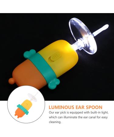 FOMIYES LED Ear Wax Removal Tool with Light | Ear Pick & Earwax Cleaner Set for Toddlers | Orange Earbuds Included - Buy Online on GoSupps.com