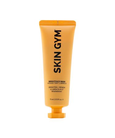 SKIN GYM BrightFace Facial Mask Skin Care - With Ascorbic Acid Yuzu and Camu Camu - Brightening and Renewing Face Treatment Mask For All Skin Types 2.53 Fl Oz