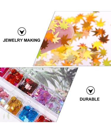 Lurrose Holographic Maple Leaf Nail Art Sequins - Autumn Manicure Decoration (2 Boxes) - Buy Online on GoSupps.com
