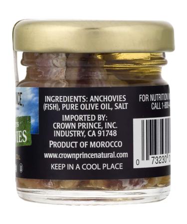 Crown Prince Natural Anchovies in Olive Oil - 1.5 oz (43 g) | Premium Flat Fillets - Buy Online on GoSupps.com