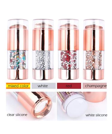 FRCOLOR 4Pcs Nail Art Stamper Set | Colorful Rhinestone & Jelly Clear Nail Art Tools for Perfect Manicure - Buy Online on GoSupps.com