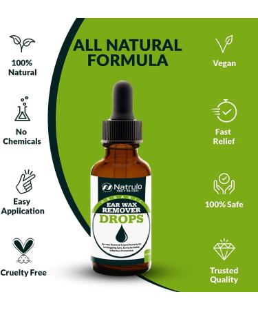 Organic Ear Wax Remover Drops - Natural Ear Wax Cleaner for Kids, Adults & Babies - Earwax Removal Liquid for Earache Relief & Infection Prevention - Made in USA - Buy Online on GoSupps.com