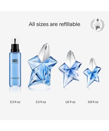 Mugler Angel - Eau de Parfum - Women's Perfume - Ambery & Woody - With Bergamot Praline and Patchouli - Long Lasting Fragrance 3.3 Fl Oz (Pack of 1) - Buy Online on GoSupps.com