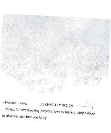 SOESFOUFU 1 Glass Chip Wood Burning Nail Crushed Glass Mirror Vase Ornament Metallic Chips for Nail Arts Nail Art Jewels Colored Glass Charms Filling Bottle Filler Irregular 0.5X0.3cm transparent - Buy Online on GoSupps.com