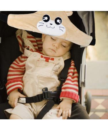 MINGZE Baby Child Car Seat Head Support - Adjustable Safety Belt for Safe and Cozy Sleep Position - Brown - Buy Online on GoSupps.com