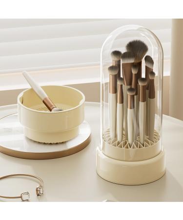3-in-1 Makeup Brush Cleaner & Organizer | Silicone Cleaning Bowl & Drying Holder for Cosmetics - Buy Online on GoSupps.com