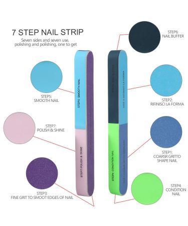 FANDAMEI 20PCS Professional Manicure Tools Kit | Nail Files & Buffers Set with Rectangular Nail Buffer Block and 100/180 Grit Nail File | 7 Way Nail File & Nail Polishing Buffer | Nail Care Tool in Black - Buy Online on GoSupps.com