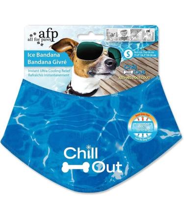 ALL FOR PAWS Chill Out Dog Ice Bandana Instant Cooling Pet Bandana Breathable Scarf Dog Cat Ice Collar for Summer small