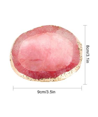 Nail Art Palette - Dekaim Resin Color Dish with Golden Edge for DIY Manicure (Rose Red) | International Shipping - Buy Online on GoSupps.com