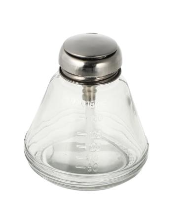 minkissy Nail liquid dispenser Cleaning Solution Bottle Empty Bottle Liquid Bottle Liquid Holder Liquid Container Manicure Bottle nail Glass Stainless Steel