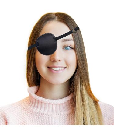 2PCS Eye Patch Adjustable Eye Patches Medical Eye Patch Amblyopia Lazy Eye Patches for Left or Right Eyes Black & Grey - Buy Online on GoSupps.com
