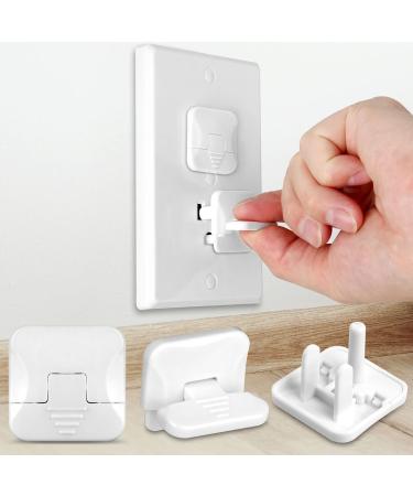 Outlet Covers (45 Pack) with Hidden Pull Handle Baby Proofing Plug Covers 3-Prong Child Safety Socket Covers Electrical Outlet Protectors Kid Proof Outlet Cap 45 Count (Pack of 1)