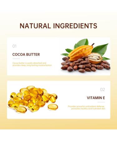 Cocoa Butter Face Cream - Nourishing Moisturizer with Vitamin E for Dry Skin | Hydrating Body Cream for Soft Smooth Skin - Buy Online on GoSupps.com