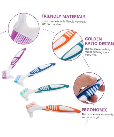 Minkissy 8-Pack Toothbrush Prosthesis Cleaning Brushes | Home Cleaning for Household Prosthetics | Durable PP Material - Buy Online on GoSupps.com