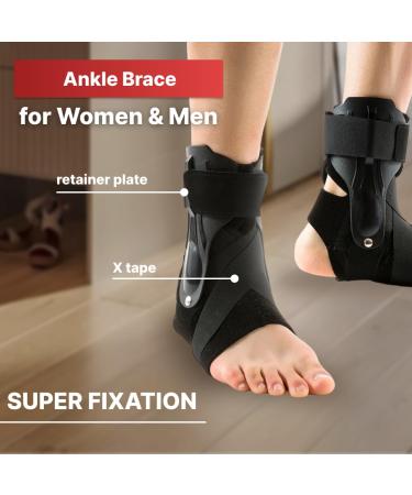 Ankle Brace for Men & Women - Adjustable Compression Support for Sprains Sports & Injury Recovery - Ideal for Basketball & Volleyball (Large - Buy Online on GoSupps.com
