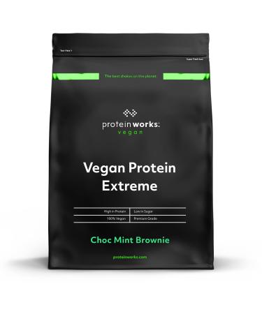 Protein Works - Vegan Protein Extreme | 29g Plant Based Protein | Added Vitamin Blend | 14 Servings | Choc Mint Brownie | 500g Choc Mint Brownie 500g