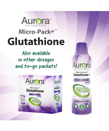 Aurora Nutrascience Mega-Liposomal Glutathione + Vitamin C - 750 mg Organic Fruit Flavor, 16 fl oz - Buy Online on GoSupps.com