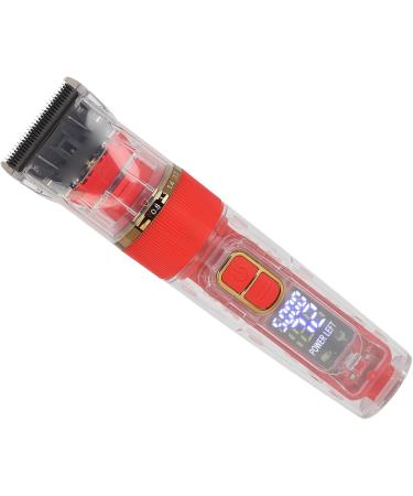Buy Transparent Electric Hair Clipper | Hair Cutting Kit with 4 Guided Combs - Rechargeable & Ergonomic - Ideal for Salon Use (Red - Buy Online on GoSupps.com