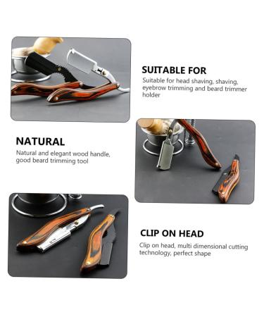 Beaupretty Men's Folding Straight Razor - Manual Barber Shaver with Wooden Holder for Smooth Shaving & Gifts for Him - Buy Online on GoSupps.com