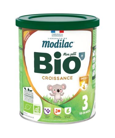 Modilac - Organic & Growth Infant Milk Powder - French Skimmed Milk, Rich in Essential Fatty Acids, AB Certified, Made in France Palm Oil Free - 12 to 36 Months - 800g