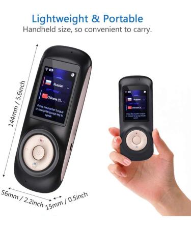Instant Voice Translator Portable Real-time Language Translator 42 Languages Two-Way Translation 2.4" Touch Screen for Study Travel Business Meetings Black Happy Many Times Lofty Ambition White - Buy Online on GoSupps.com