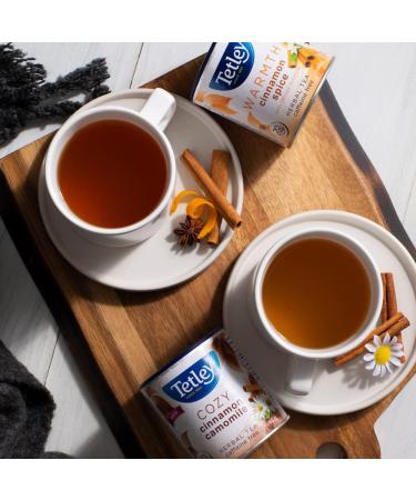 Tetley Cozy Cinnamon Camomile Herbal Tea - 20 Tea Bags 40 Grams Naturally Caffeine Free - Buy Online on GoSupps.com