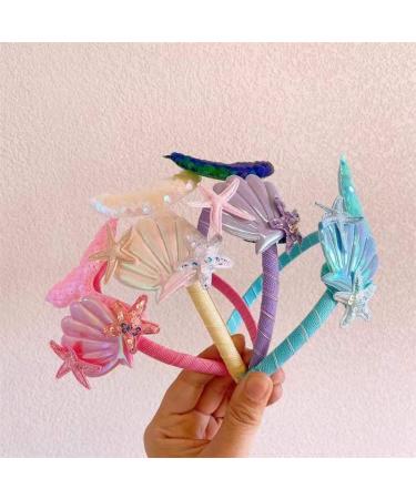 Mermaid Sequins Hair Clip Headband + 5 Hair Clips Set - Pink | Women & Girls Accessories - Buy Online on GoSupps.com