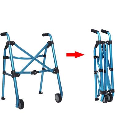 Walkers for Seniors with Seat and 2 Wheels Walkers for Seniors Lightweight Foldable (Aluminum Alloy) Blue Interesting - Buy Online on GoSupps.com