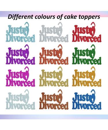 Divorce Cake Toppers - Just Divorced Cake Picks for Break Up Theme Decorations in Hot Pink Glitter - Perfect for Bachelor & Divorce Party Supplies - Buy Online on GoSupps.com
