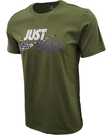 Nike Men's Sportswear Just Do It T-Shirt - Deep Green/Black - Large - Buy Online on GoSupps.com
