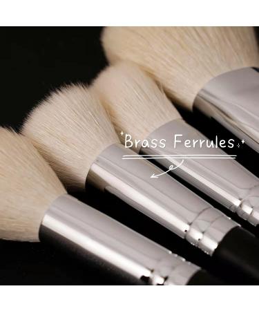 Premium Real Natural Hair Makeup Brush Set Goat Hair Brushes with Washable Organizer Bag for Makeup Artists | International Shipping Available - Buy Online on GoSupps.com