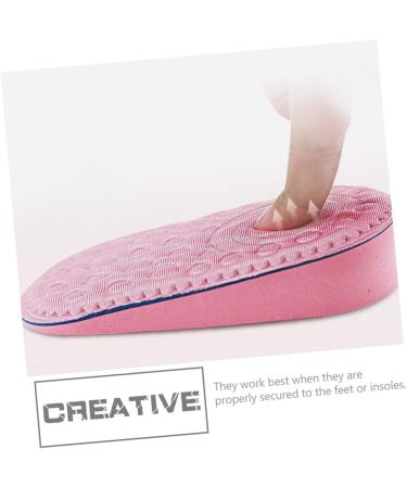 GLEAVI Invisible Heel Lift Insoles for Women - 4 Pairs Breathable Shoe Inserts - Soft Pink Heightening Half Pads for Canvas Shoes (12.5x6x3.5CM - Buy Online on GoSupps.com