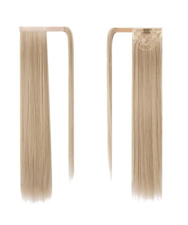 Buy JJstar 70cm Long Straight Ponytail Hairpiece - Synthetic Hair Extension Braid for Women & Girls in Light Ash Blonde | International Shipping Available - Buy Online on GoSupps.com
