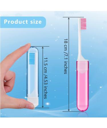Foldable Travel Toothbrush Set - 4 Mini Soft Bristle Portable Manual Toothbrushes for Adults & Kids - Ideal for Travel - Buy Online on GoSupps.com