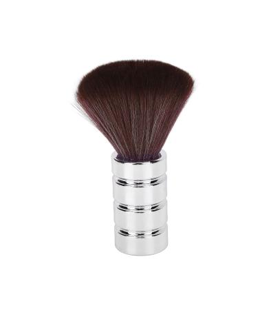 YAOGOHUA Barber Neck Duster Brush Soft Gentle Electroplating Process Professional Neck Cleaning Brush (silver)