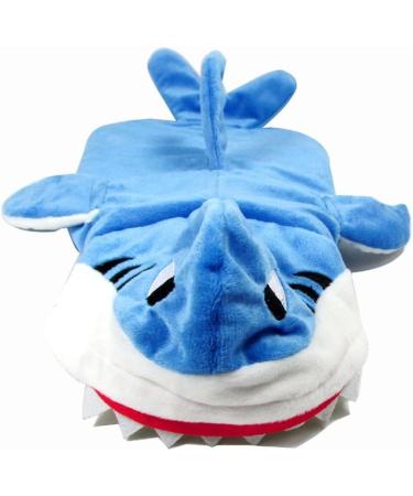 Mogoko Funny Shark Pet Costume - Halloween/Christmas Cosplay Apparel, Fleece Hoodie Warm Outfit for Dogs/Cats, Blue - 9.4 Neck Girth, 13.0 Chest - Buy Online on GoSupps.com