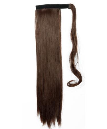 Medium Brown Pferdeschwanz Hair Extension Clip-In Ponytail Braid - 23 Real Hair Piece for Natural Look - Buy Online on GoSupps.com
