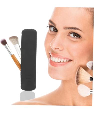 FRCOLOR Silicone Makeup Brush Bag - 2pcs Travel Storage Holder for Artists | Portable Black Makeup Tool Case - Buy Online on GoSupps.com