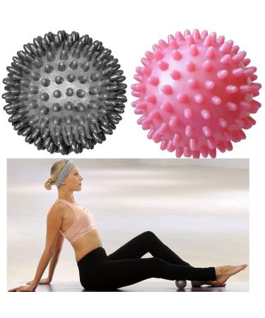 Karlor Igelball Massageball 2 Set 7.5cm hedgehog ball set hedgehog ball ball Massage ball for massage of different parts of the body shoulders neck back soles of the foot relaxation of the muscles